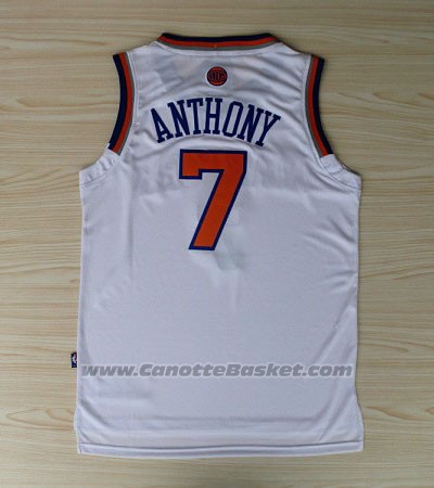 Maglia New York Knicks Carmelo Anthony #7 Bianco